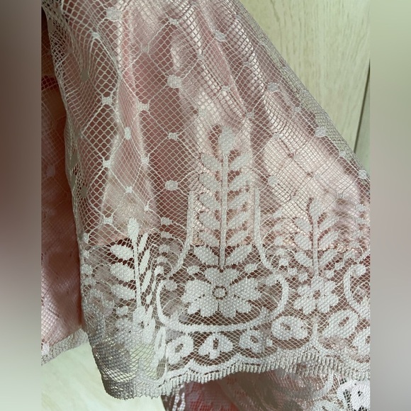 70s Pink Lace Midi Prom Dress Size Large (13/14) Vintage JC Penney Made In USA - Picture 14 of 14